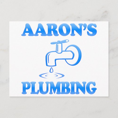 Aarons Plumbing Postcard