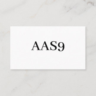 AAS9 BUSINESS CARD