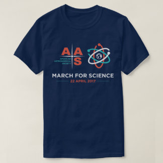 AAS + March for Science; Navy Blue T-Shirt