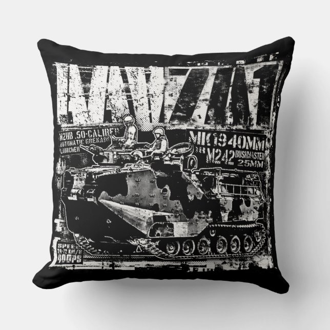 AAV-7A1 Throw Pillow Throw Pillow (Front)