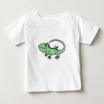 Ab- Cartoon Iguana Baby Outfit Baby T-shirt by patcallum at Zazzle