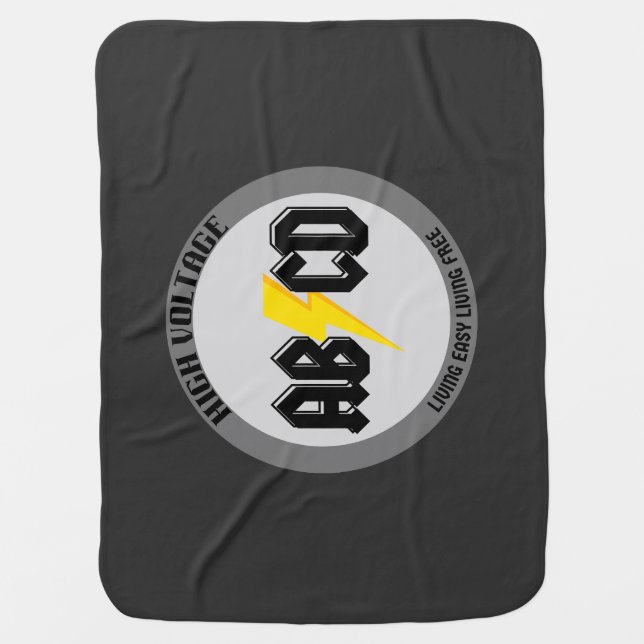 AB/CD Rock and Roll High Voltage  Baby Blanket (Front)