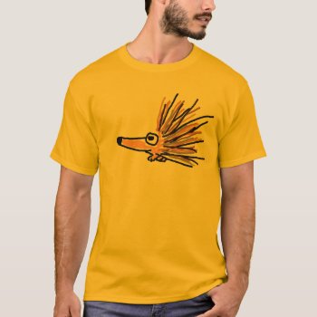Ab- Funky Porcupine Cartoon T-shirt by inspirationrocks at Zazzle