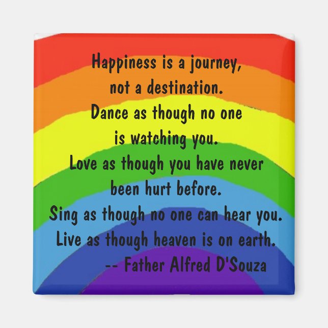 AB- Happiness is a journey Magnet (Front)