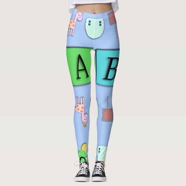 AB leggings/ Adult Baby Super Cute/ Baby4Life Leggings (Front)