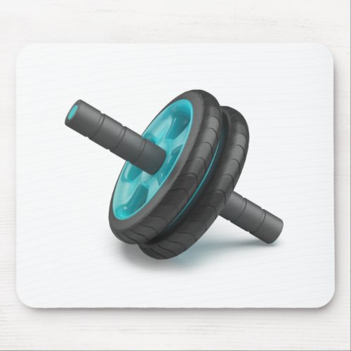 Ab roller wheel mouse pad