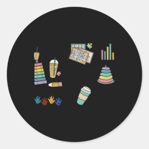 Aba Applied Behavior Analysis Sped Teacher Rbt The Classic Round Sticker