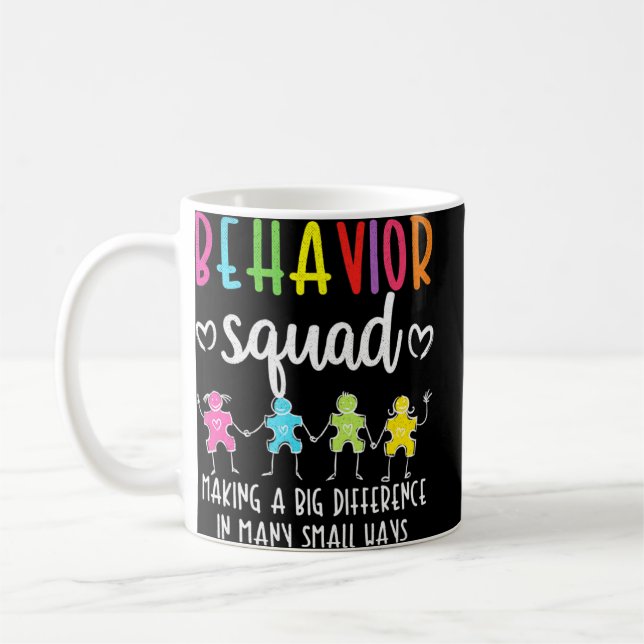 Aba Behavior Squad Applied Behavior Analysis Crew  Coffee Mug (Left)