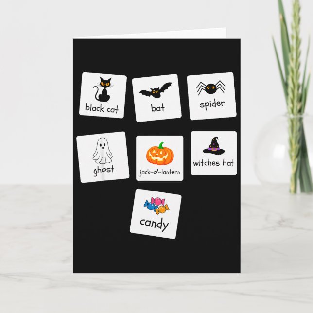 Aba Halloween Special Education Teacher Behavior Y Card (Front)