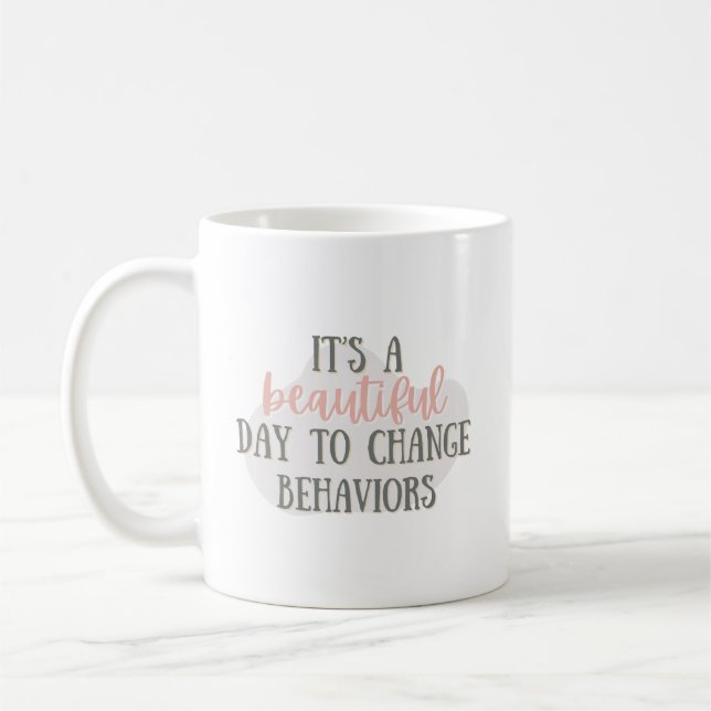 ABA mug, behavior analyst gift, ABA gifts, BCBA,  Coffee Mug (Left)