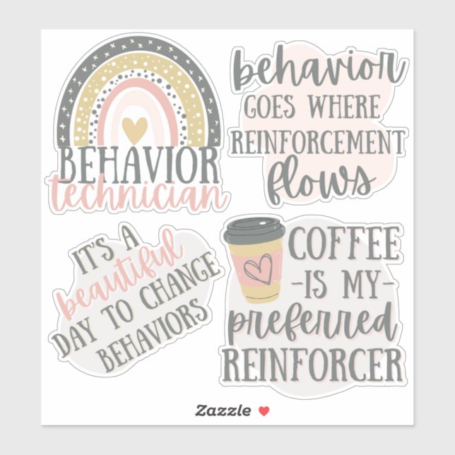 ABA Stickers, Behavior Analyst Gift, Behavior Tech Sticker (Sheet)