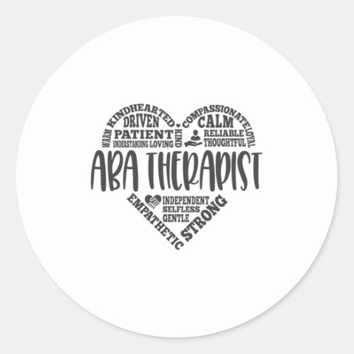ABA therapist behavior analyst Classic Round Sticker