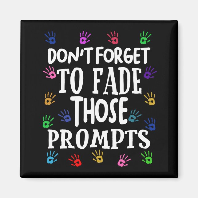 ABA Therapist Behavior Analyst Prompts Magnet (Front)