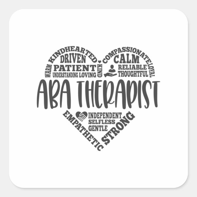 ABA therapist, behavior analyst Square Sticker (Front)