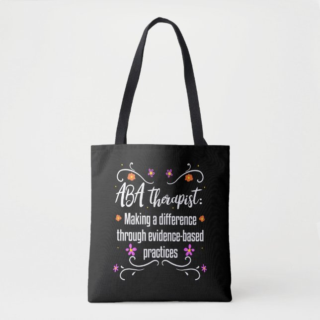 ABA Therapist Gift Behavior Analyst Autism Tote Bag (Front)