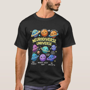 ABA Therapist Neurodiverse Universe Autism Awarene T-Shirt