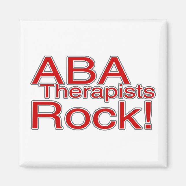 ABA Therapist Rock Magnet (Front)