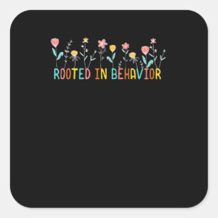 ABA Therapist Rooted in Behavior Autism Therapy RB Square Sticker