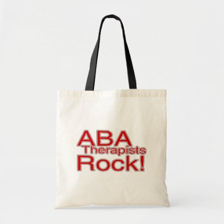 Aba Therapists Rock (red) Tote Bag
