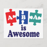 Aba Therapy Is Awesome Postcard at Zazzle