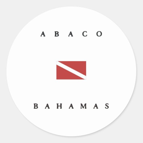 Abaco Bahamas Scuba Dive Flag Classic Round Sticker