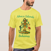 Abaco Islands, Bahamas with Coat of Arms T-Shirt