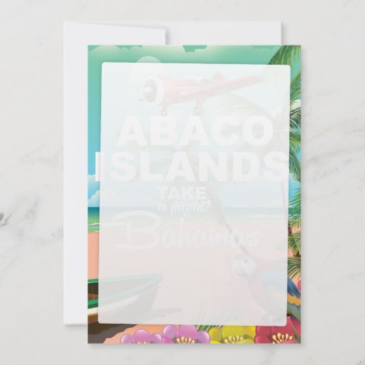 Abaco Islands vacation poster (Back)