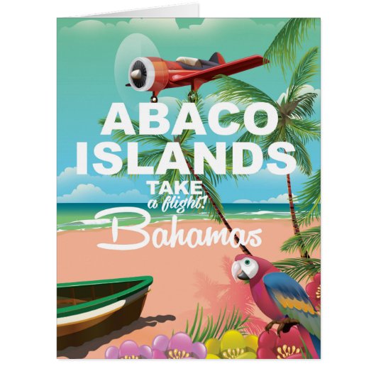 Abaco Islands vacation poster Cards (Front)