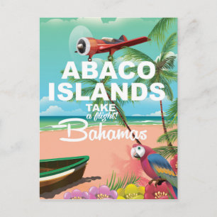 Abaco Islands vacation poster Postcard