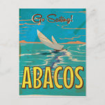 Abacos Islands vintage travel poster Postcard