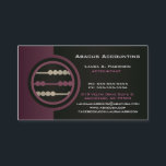 Abacus Accounting Business Cards<br><div class="desc">Professional maroon,  black accounting business cards. The card features a creative and interesting abacus logo. Great for a public accountants,  tax professional,  auditors or mathematics.</div>