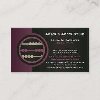 Abacus Accounting Business Cards by nyxxie at Zazzle