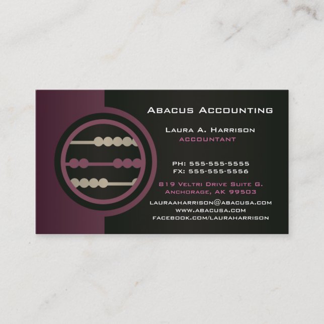 Abacus Accounting Business Cards (Front)