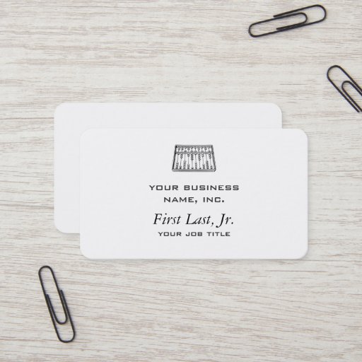 Customizable Abacus Business Cards
