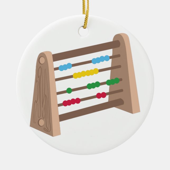Abacus Ceramic Ornament (Front)