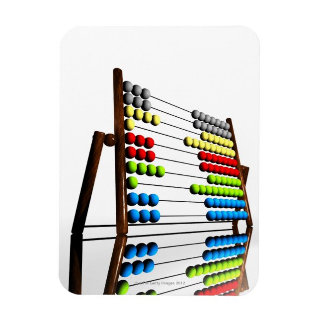 Abacus, computer artwork. magnet (Vertical)