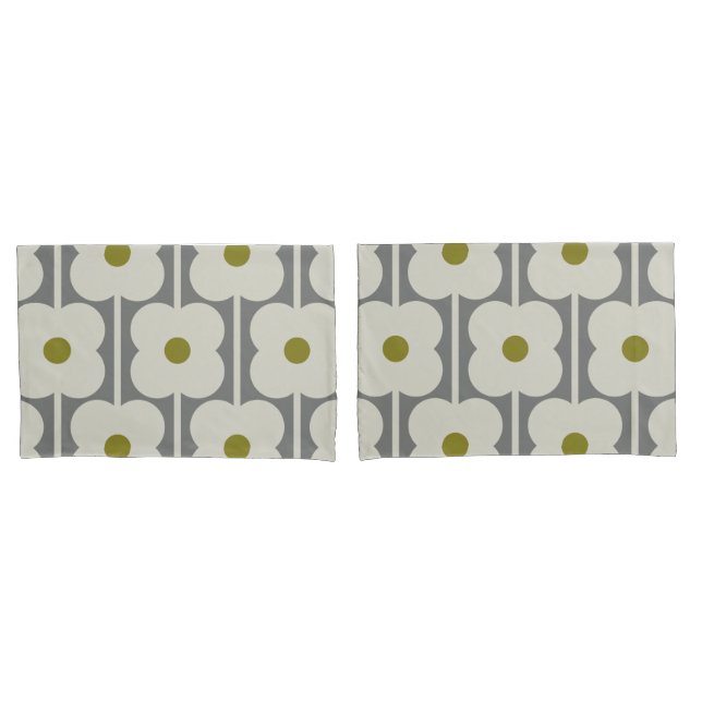 Abacus Flower and small stem pattern Pillow Case (Front-Set)