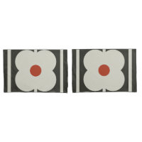 Abacus Flower Tomato Red Grid Pattern