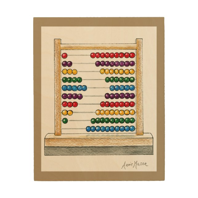 Abacus Wood Wall Art (Front)