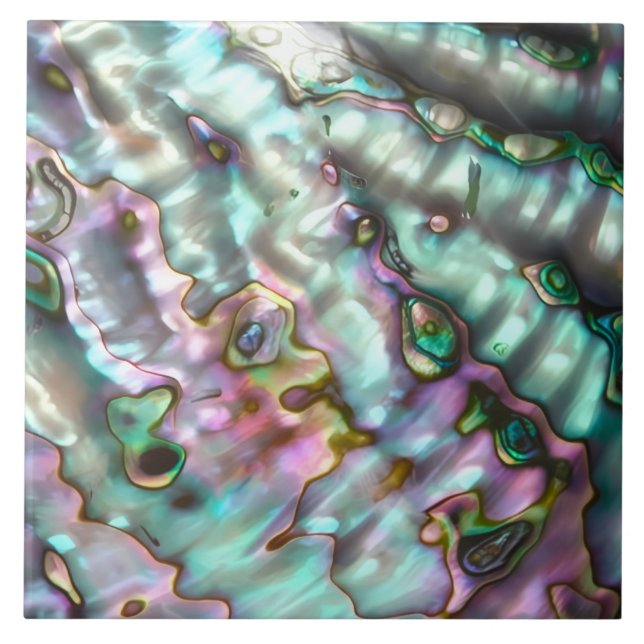 Abalone Ceramic Tile / coaster (Front)
