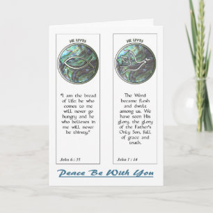 Abalone Dove and Fish Bookmarks Notecard