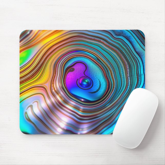 Abalone Nacre Spectrum Mouse Pad (With Mouse)