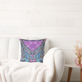 Abalone Paua Abstract Sea Shell Throw Pillow
