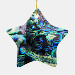 Abalone paua shell detail ceramic ornament