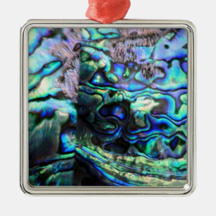 Abalone paua shell detail metal ornament