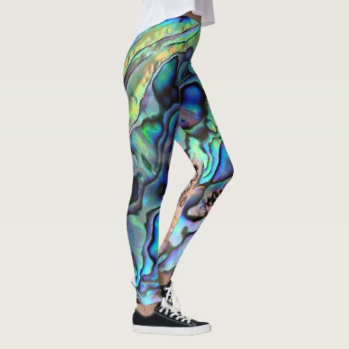 Abalone paua shell natural design leggings