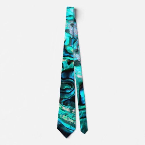 Abalone paua shell natural design neck tie