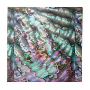 Abalone print Ceramic Tile / coaster