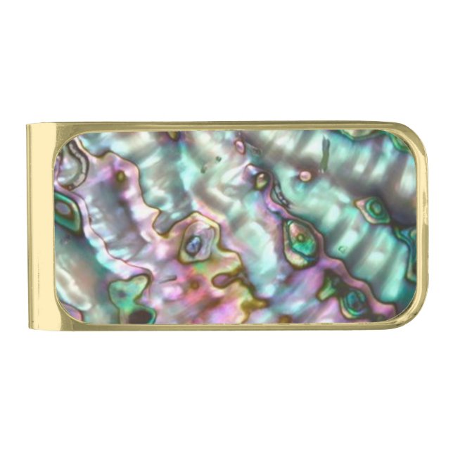 Abalone printed Money Clip (Front)