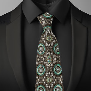 Abalone Rings Neck Tie